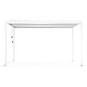 Liukso terasos pavėsinė 3 x 3 m balta su LED