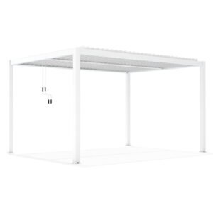 Liukso terasos pavėsinė 3 x 3 m balta su LED