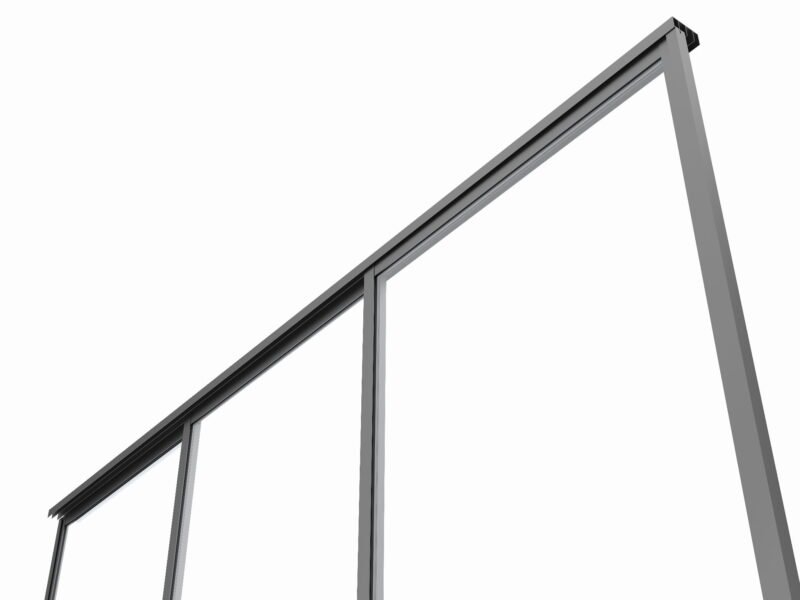 4M stiklo stumdomos durys Luxe pavėsinei, antracitas