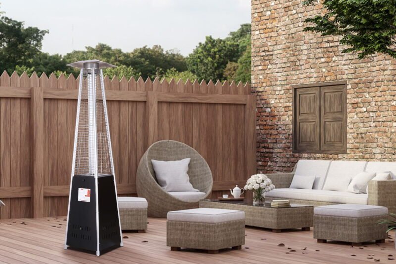 Lauko dujinis šildytuvas MIR-H71-24S juodas