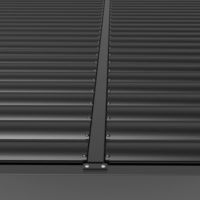 Prabangi terasinė pavėsinė 7,8 x 3 m antracitas su LED