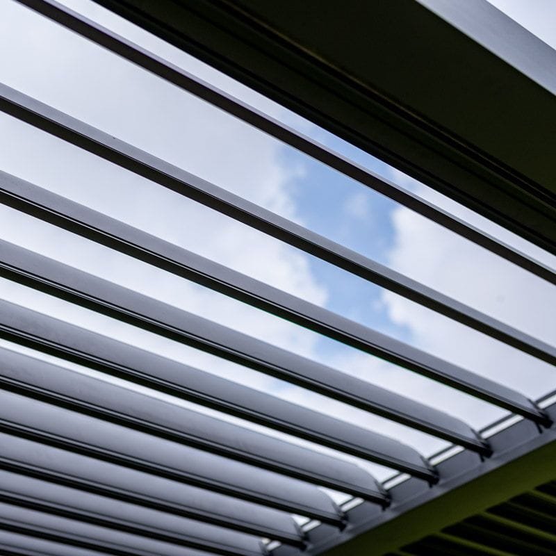 Prabangi terasinė pavėsinė 7,8 x 3 m antracitas su LED
