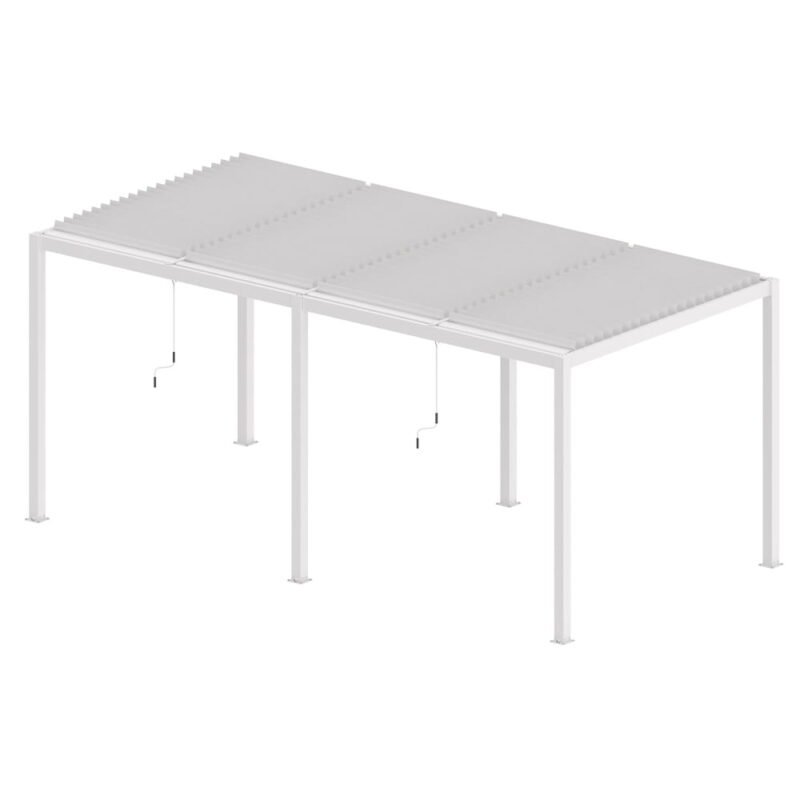 Liukso terasos pavėsinė 5,8 x 4 m balta