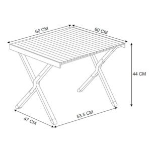 Drevo stovyklavimo stalas 60 cm
