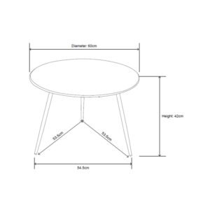 Vibe lauko stalas 60 cm