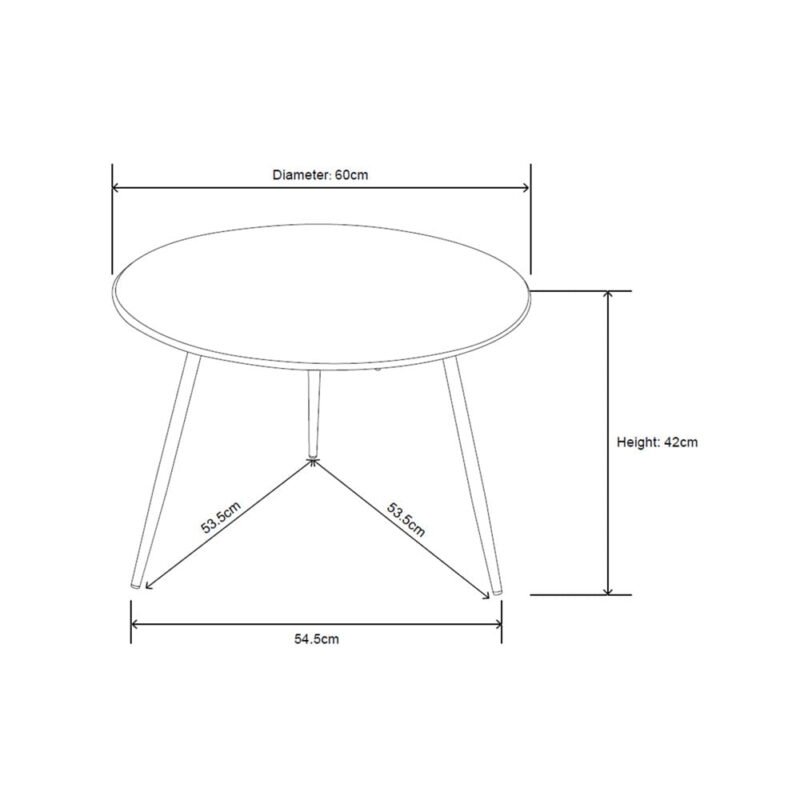 Vibe lauko stalas 60 cm