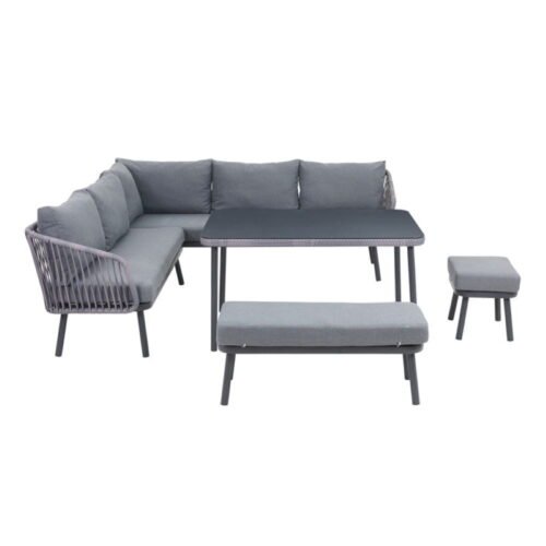 Safira lauko baldai su kampine sofa