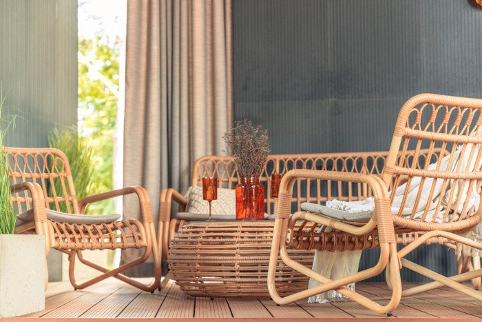 Willow Natural CS 2 lauko baldai su kavos staliuku