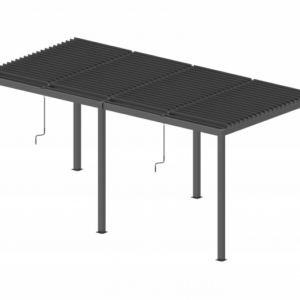 Prabangi terasinė pavėsinė 5,8 x 3 m antracito
