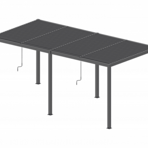 Prabangi terasinė pavėsinė 5,8 x 3 m antracito