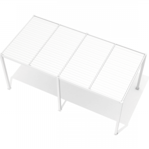 Liukso terasos pavėsinė 5,8 x 3 m balta