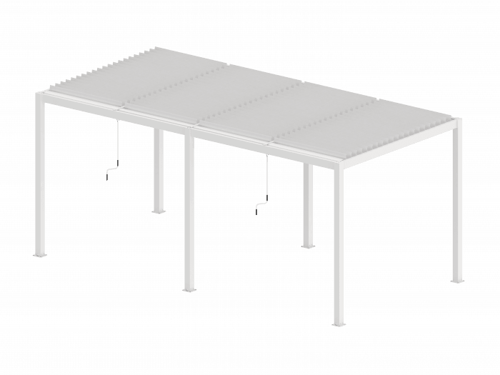 Liukso terasos pavėsinė 5,8 x 3 m balta