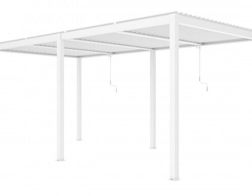 Liukso terasos pavėsinė 5,8 x 3 m balta