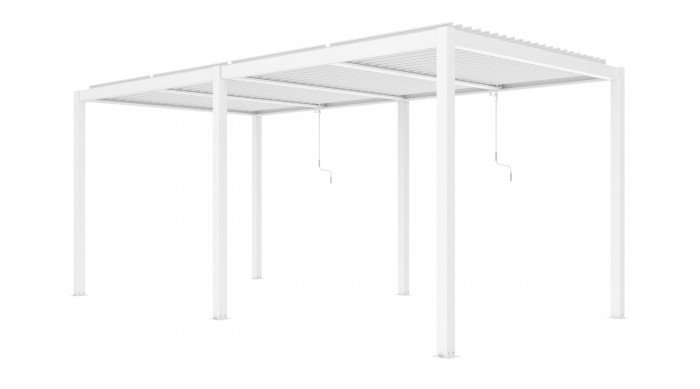 Liukso terasos pavėsinė 5,8 x 3 m balta
