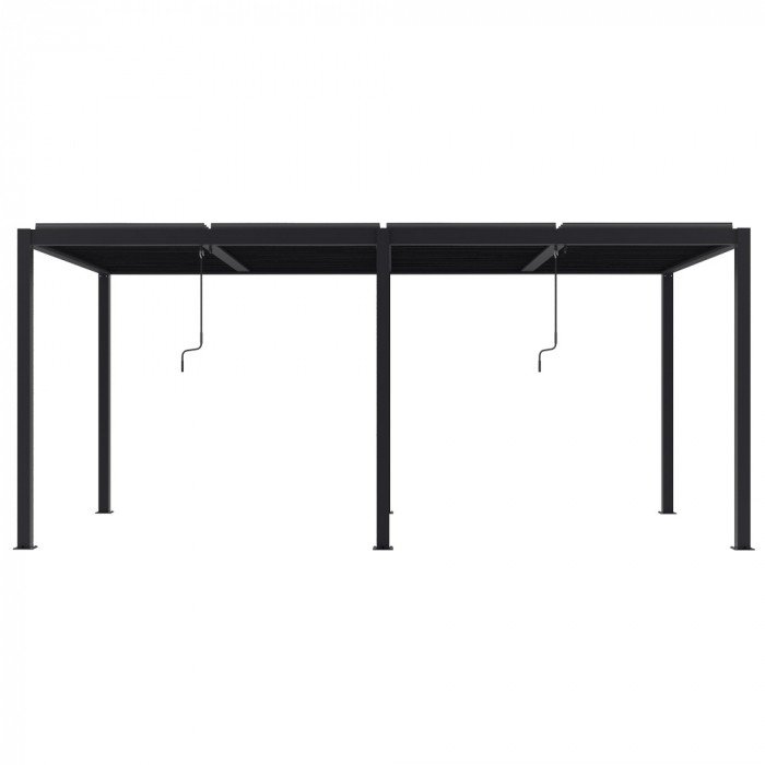 Prabangi terasinė pavėsinė 7,8 x 3 m antracito