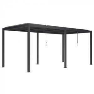 Prabangi terasinė pavėsinė 7,8 x 3 m antracito