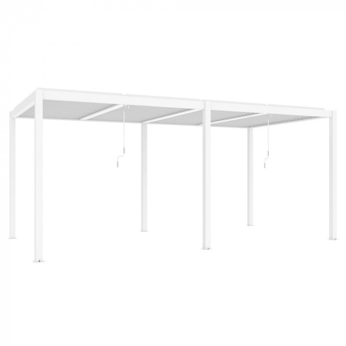 Liukso terasos pavėsinė 7,8 x 3 m balta
