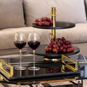 Rectangular decorative tray 51x28x8cm