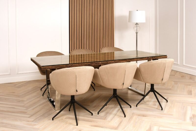 Swivel chair Leaf 60x60x76cm beige