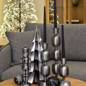 Fancy art vintage iron candlestick M 10x10x34cm