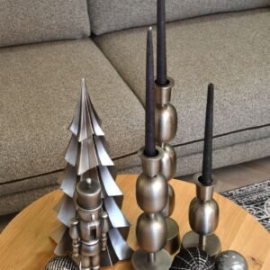 Fancy art vintage iron candlestick M 10x10x34cm