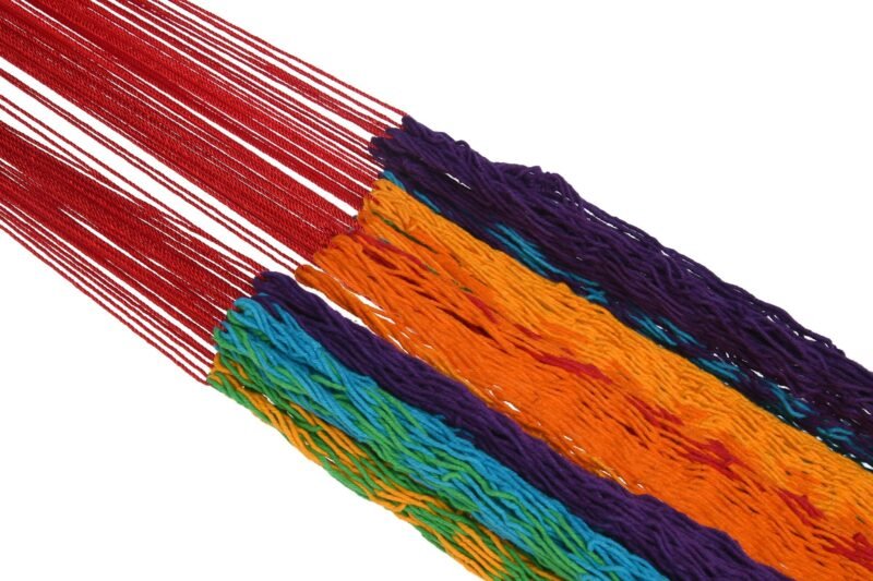 Hammock Alicante in red-yellow-blue 200x100cm by Miloo Home