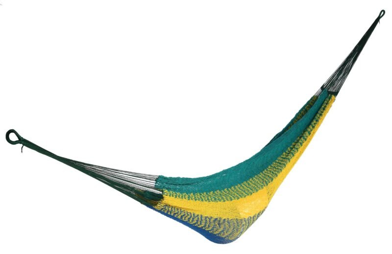 Hammock Alicante in blue-green-yellow 200x100cm by Miloo Home