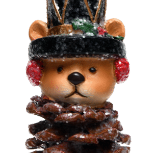 Pinecone Bear Pendant 4x4x8cm