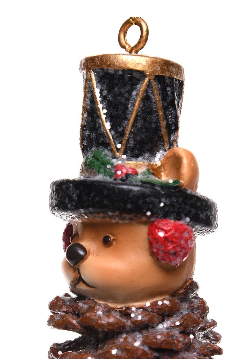 Pinecone Bear Pendant 4x4x8cm