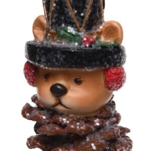 Pinecone Bear Pendant 4x4x8cm