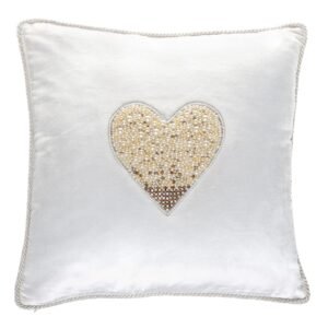Pearl Heart Cushion 45x45 cm