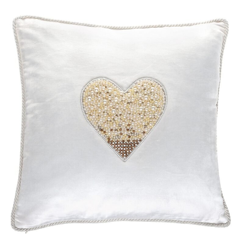 Pearl Heart Cushion 45x45 cm