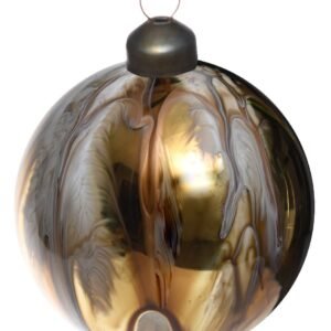 Bauble 8cm marble gold