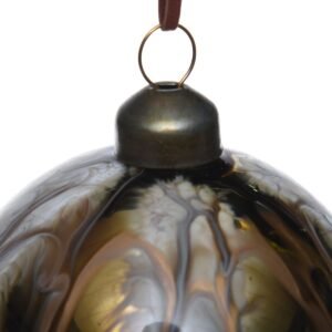 Bauble 8cm marble gold