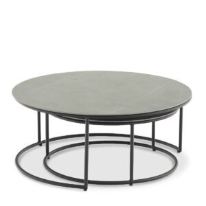 Set of two outdoor coffee tables Iluma 85x36 cm/65x31 cm by Miloo Home