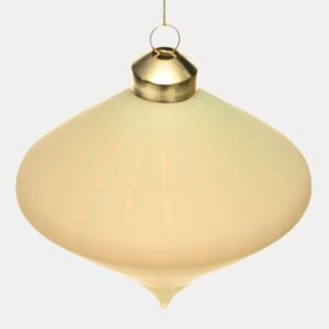 Bauble tear M 10cm matte green