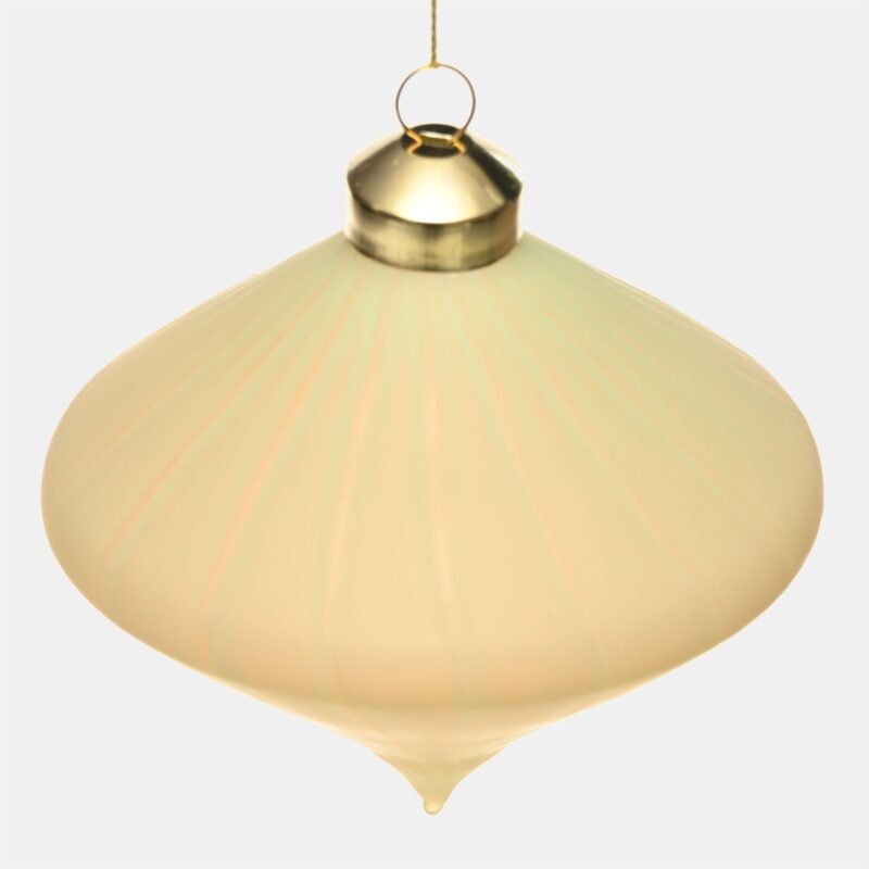 Bauble tear M 10cm matte green