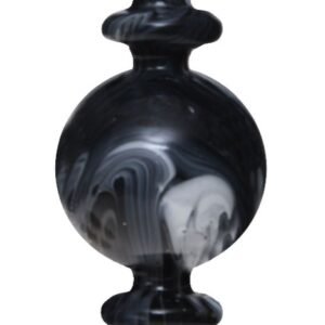Bauble icicle 4x4x15cm marble black