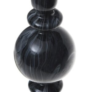 Bauble icicle 4x4x15cm marble black