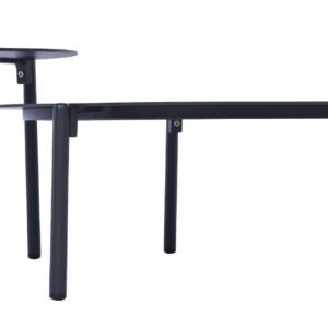 Dviejų Cora Anthracite stalų rinkinys 40x47 cm / 100x29 cm