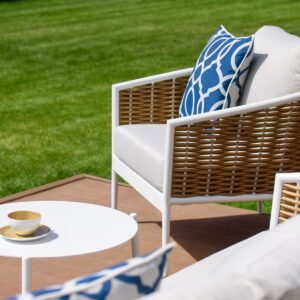 Dviejų Cora White stalelių rinkinys 40x47 cm / 100x29 cm