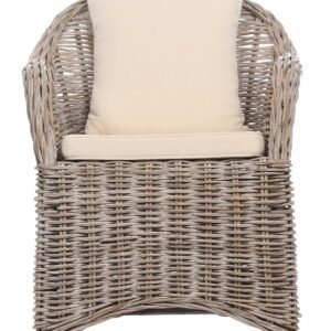 Bėžinis rotango fotelis „Athena“ su pagalve 64x56x88 cm, gamintojas „Miloo Home“