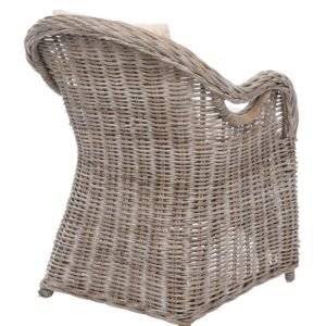 Bėžinis rotango fotelis „Athena“ su pagalve 64x56x88 cm, gamintojas „Miloo Home“