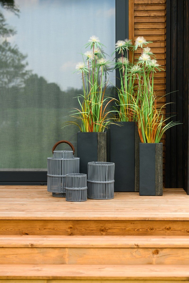 Square planter Rosa L 34x34x70 cm