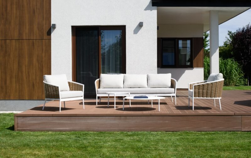 Dviejų Cora White stalelių rinkinys 40x47 cm / 100x29 cm