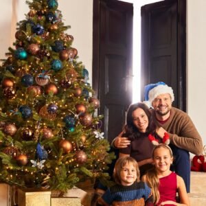 Brown shaded bauble 10 cm