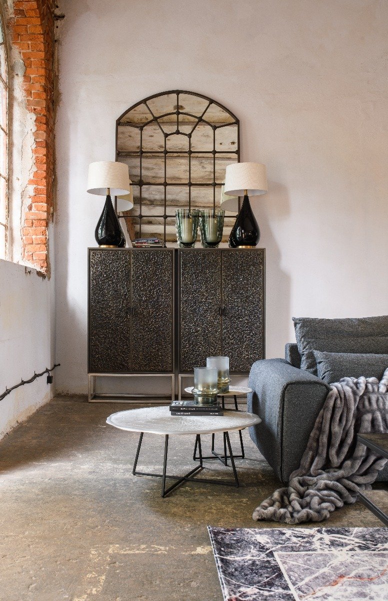 Gold Rim Candle Holder 16x16x21cm