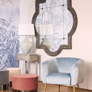 Pufa New Nero 55x35cm velvet powder rose