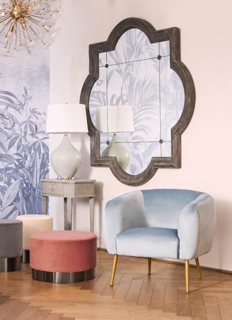 Pufa New Nero 55x35cm velvet powder rose