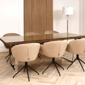 Swivel chair Leaf 60x60x76cm beige